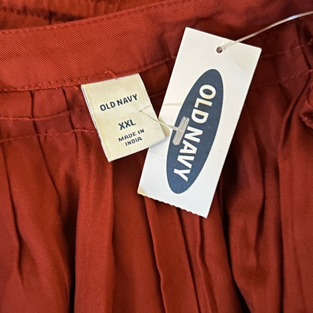 Old Navy Rust color Casual with Bishop Sleeves - Picture 6 of 6